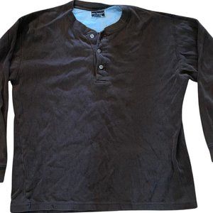 Men's Quarter Button Henley-Size Medium